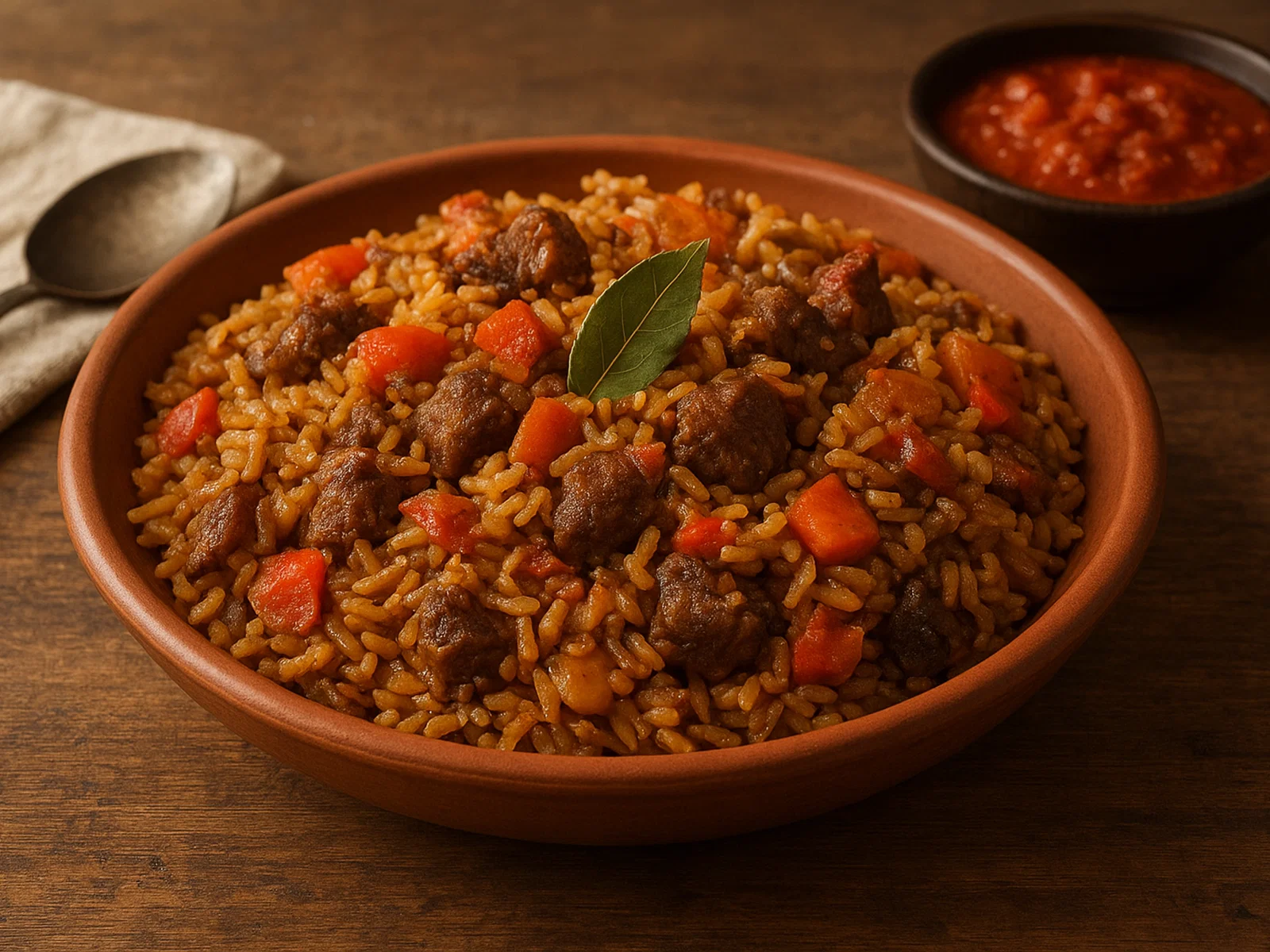 Pilaou – Würziges afrikanisches Reisgericht mit Fleisch und Gemüse