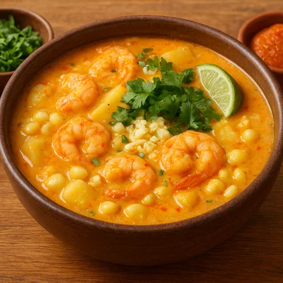 Chupe de Camarones – Peruanische Garnelensuppe