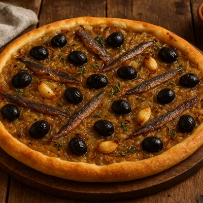 Pissaladière – provenzalische Zwiebel-Tarte mit Sardellen und Oliven