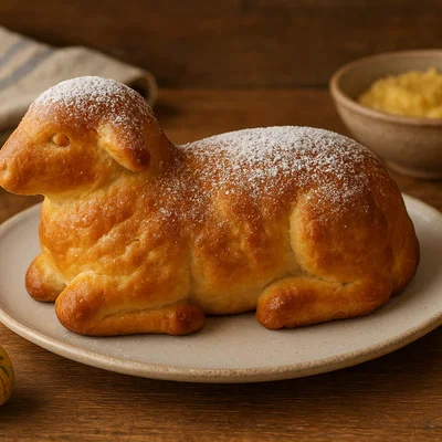 Osterlamm aus Hefeteig
