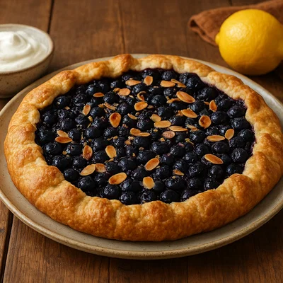 Blaubeer-Galette mit Mandeln