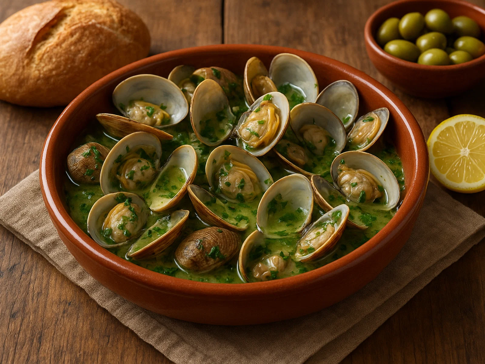 Amêijoas à Bulhão Pato (Portugiesische Venusmuscheln in Knoblauch-Koriander-Sud)