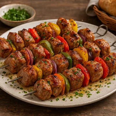 Bunte Brochettes vom Grill