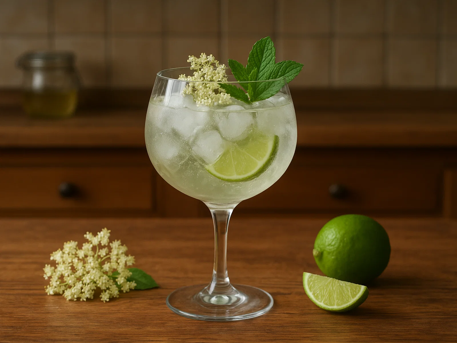 Holunderblüten-Gin-Tonic