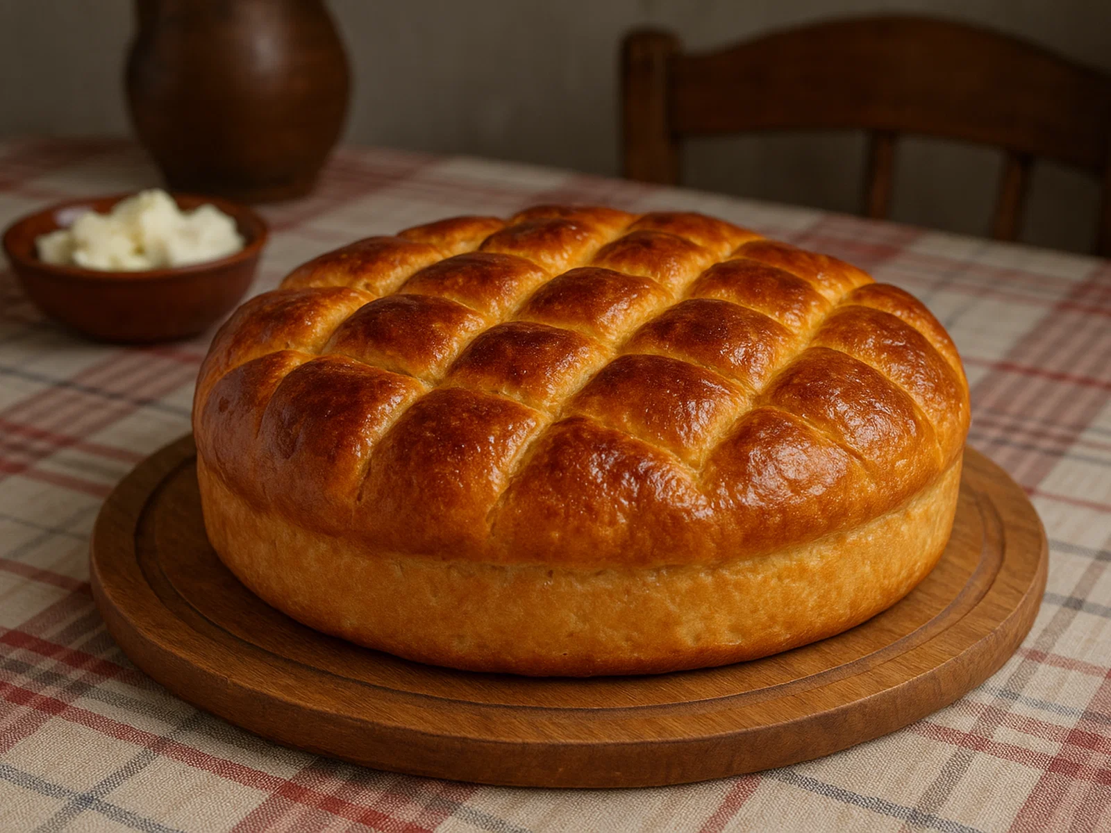 Buttrige Pogača – Balkan-Brot mit weicher Krume