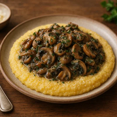 Pilzragout mit cremiger Polenta