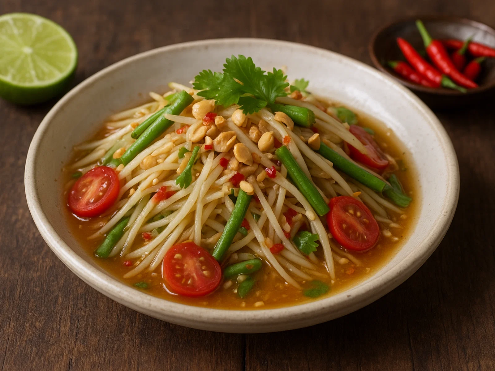 Som Tam – Thailändischer grüner Papayasalat