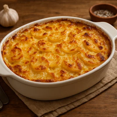 Klassisches cremiges Kartoffelgratin