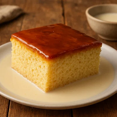 Trilece – luftiger Drei-Milch-Kuchen mit Karamellhaube