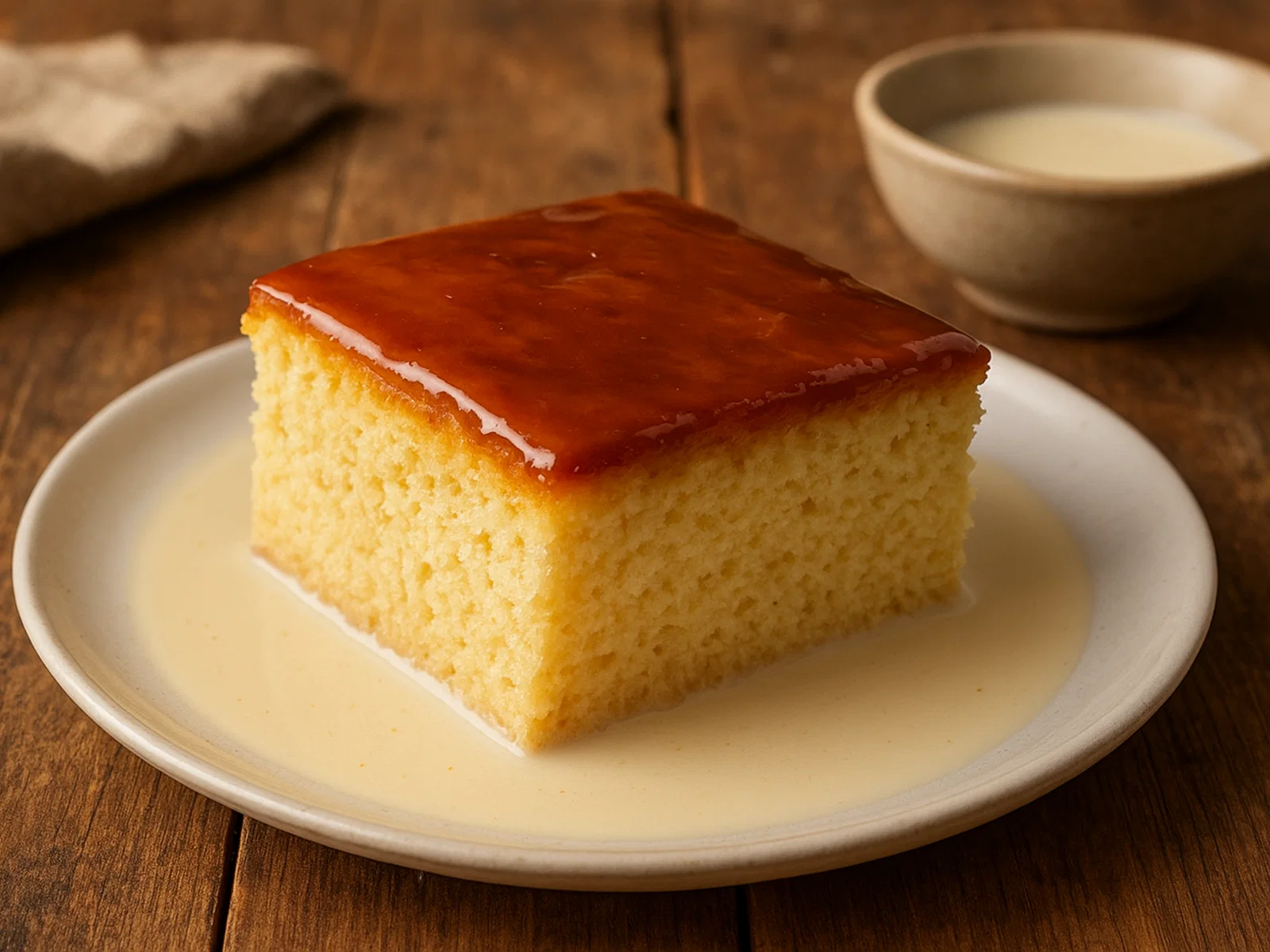 Trilece – luftiger Drei-Milch-Kuchen mit Karamellhaube