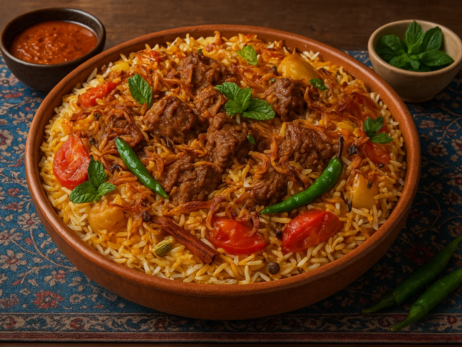 Sindhi Biryani mit Lamm