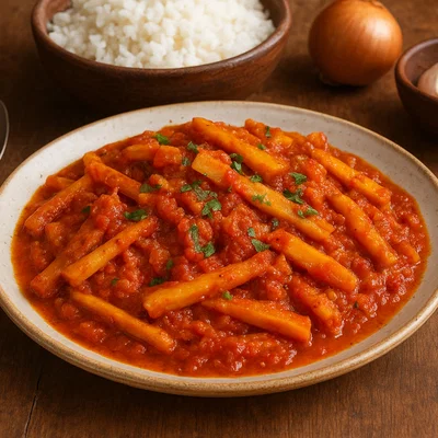 Malewa – Ugandische Bambussprossen in würziger Tomatensauce