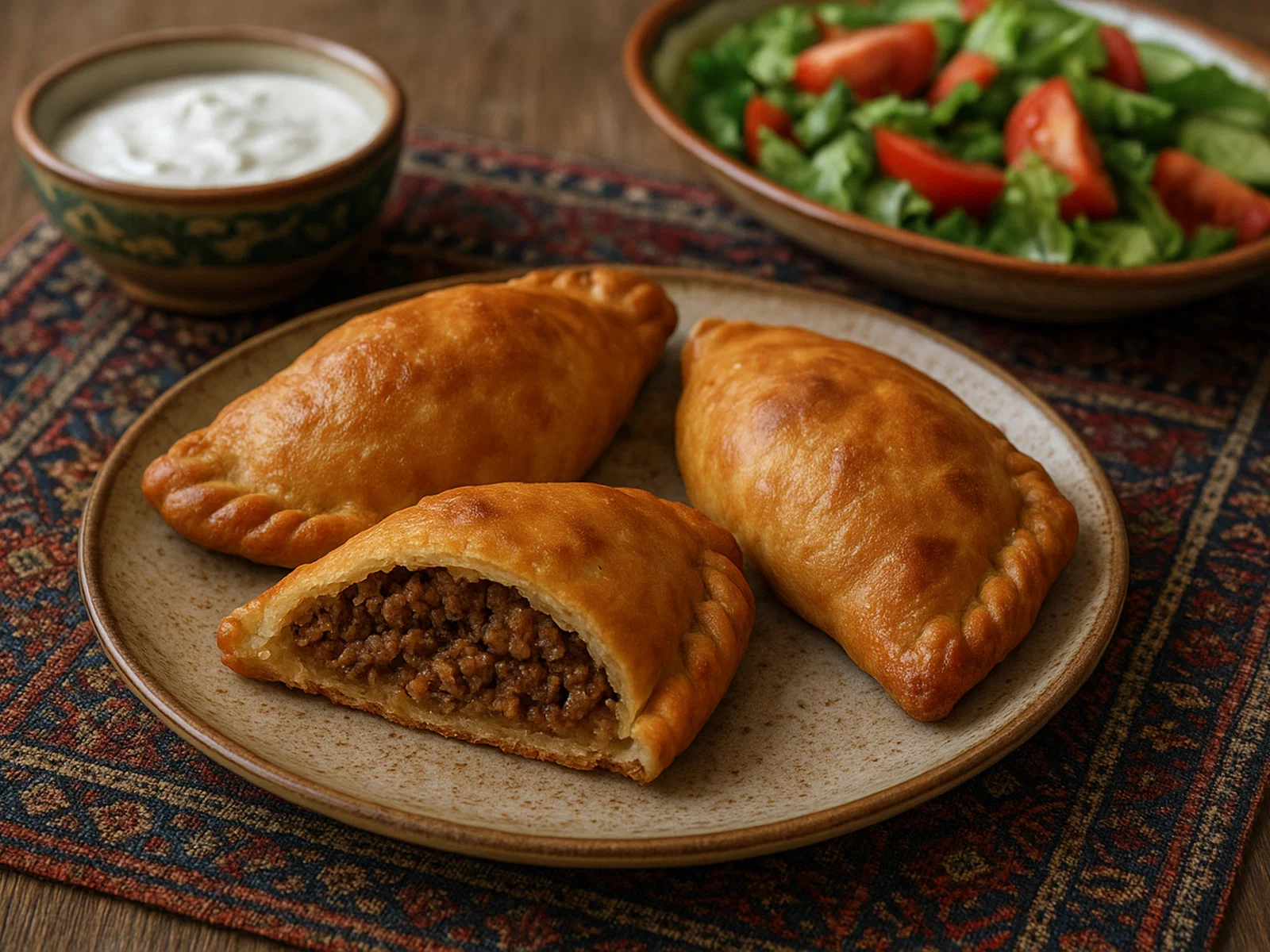 Ichlekli – turkmenische Fleischpasteten
