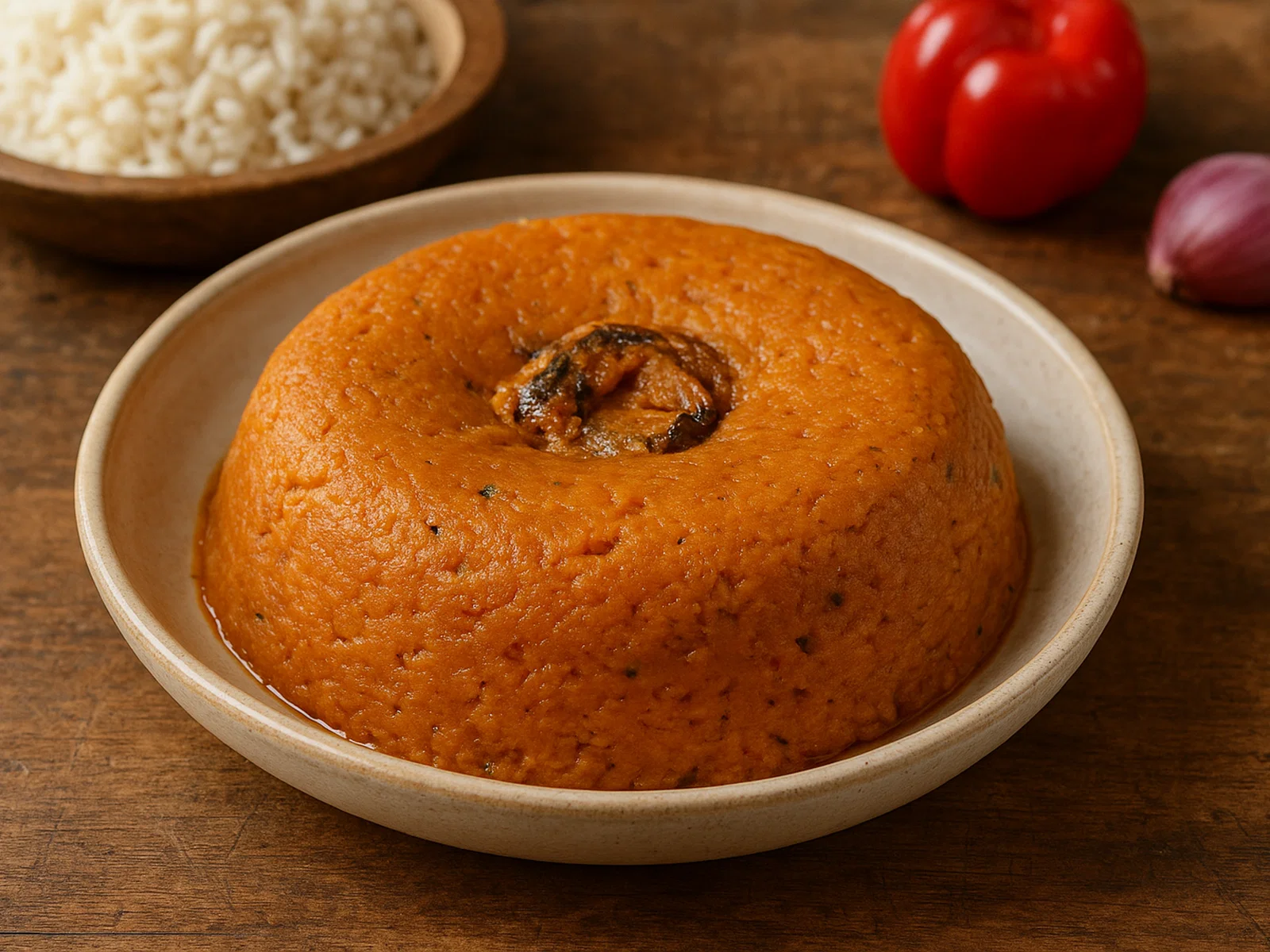 Nigerianisches Moi Moi (Gedämpfter Bohnenpudding)