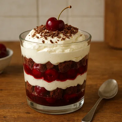 Schwarzwälder-Kirsch-Trifle im Glas
