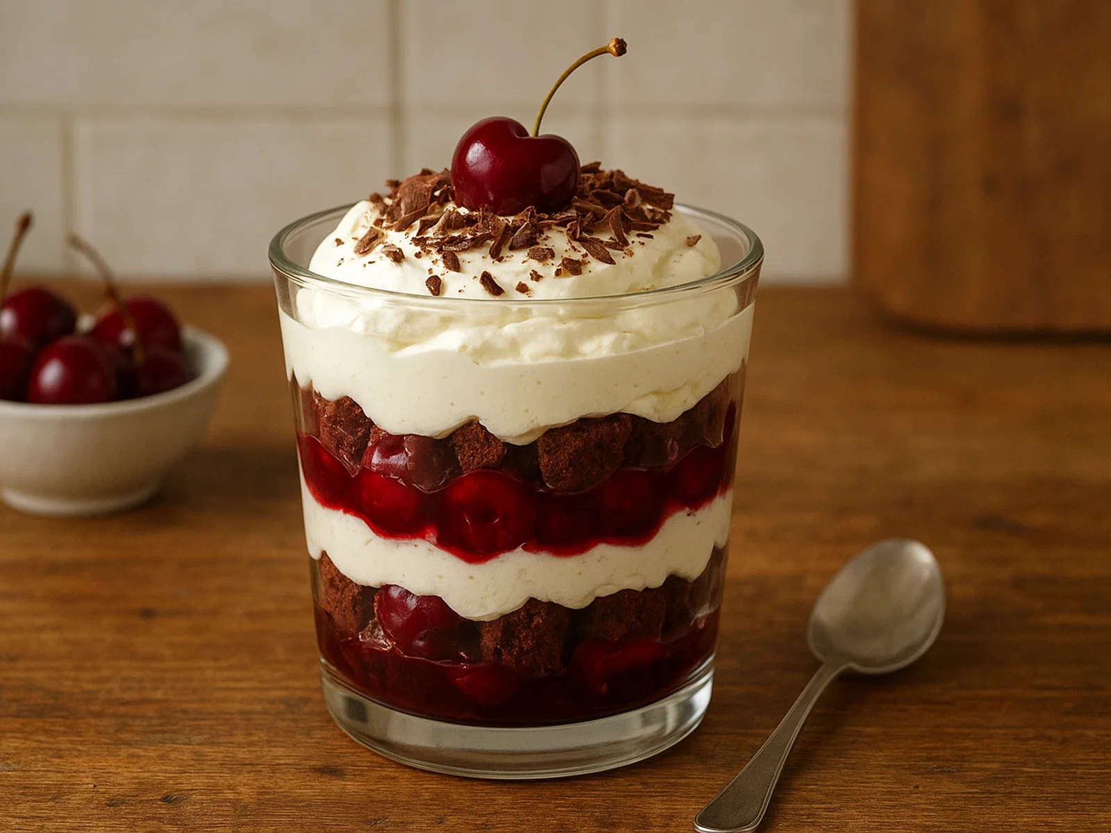 Schwarzwälder-Kirsch-Trifle im Glas