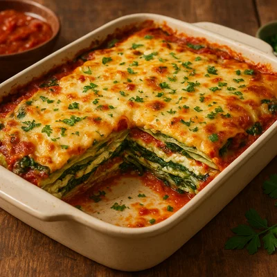 Spitzkohl-Lasagne mit Ricotta und Spinat