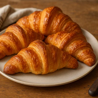 Klassische französische Croissants