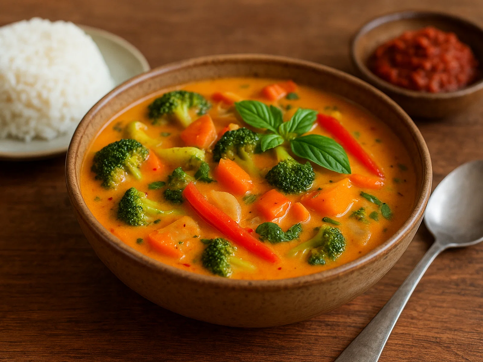 Schnelles Thai-Curry mit Gemüse und Kokosmilch