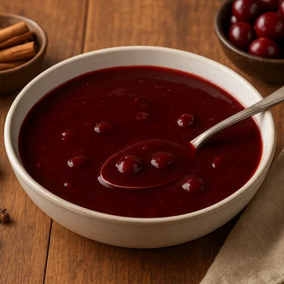 Kirsch-Rotwein-Soße mit Zimt und Nelken