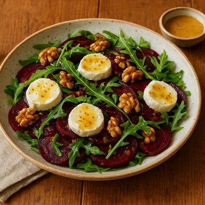 Rote-Bete-Salat mit Ziegenkäse und Honig-Dressing