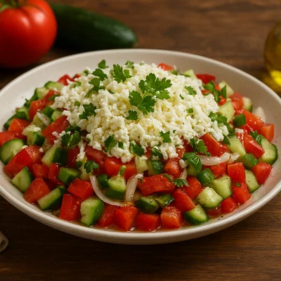 Shopska Salat – klassischer bulgarischer Sommersalat