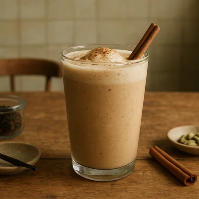 Vanille-Schwarzer-Tee-Frappe