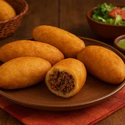 Carimañolas – Gefüllte Maniok-Kroketten mit würziger Rinderhackfüllung