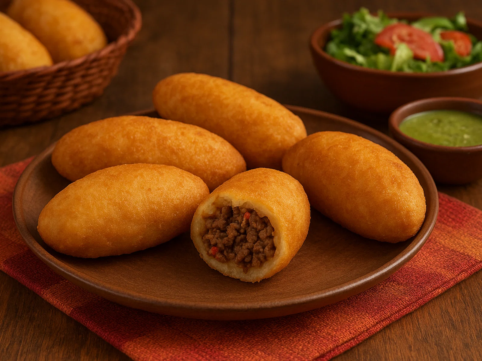 Carimañolas – Gefüllte Maniok-Kroketten mit würziger Rinderhackfüllung