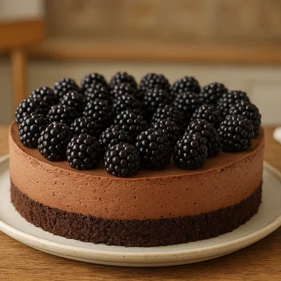 Brombeer-Schokoladen-Torte mit Frischkäsecreme