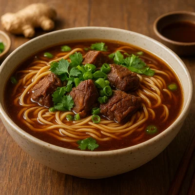 Taiwanesische Rindfleisch-Nudelsuppe (Niu Rou Mian)