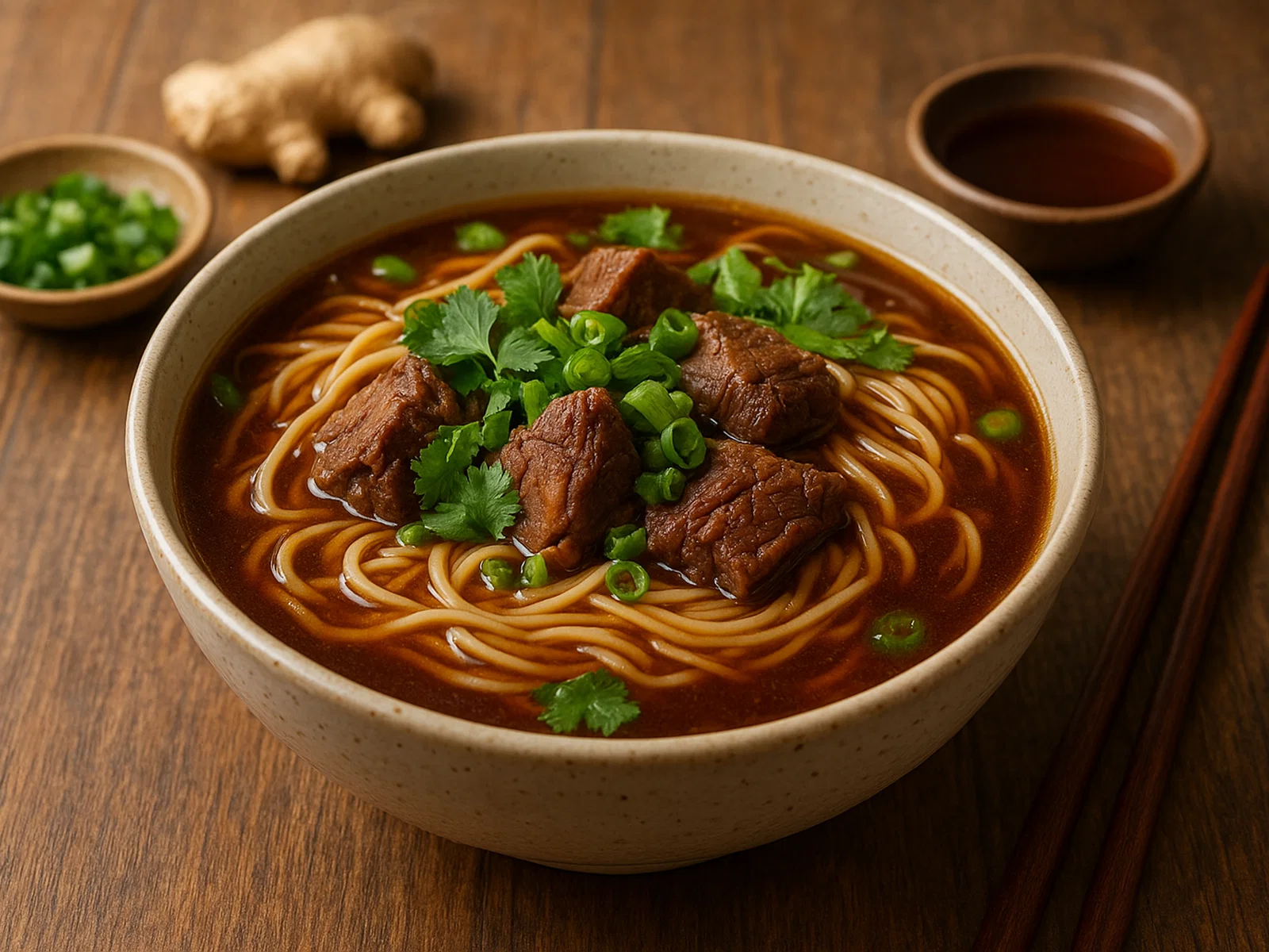 Taiwanesische Rindfleisch-Nudelsuppe (Niu Rou Mian)