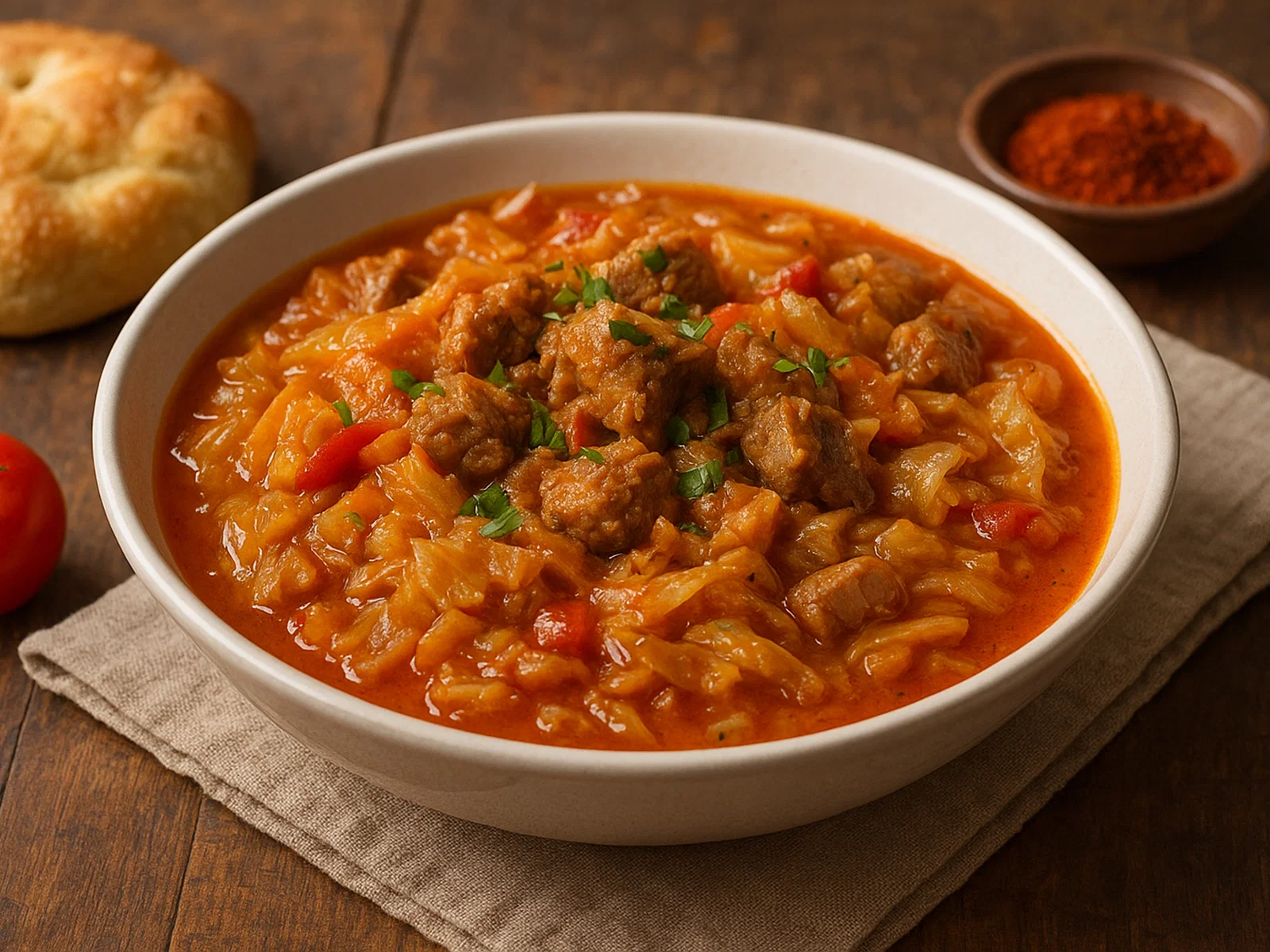 Kuru Kapuska (Türkischer Eintopf mit Fleisch und Weißkohl)