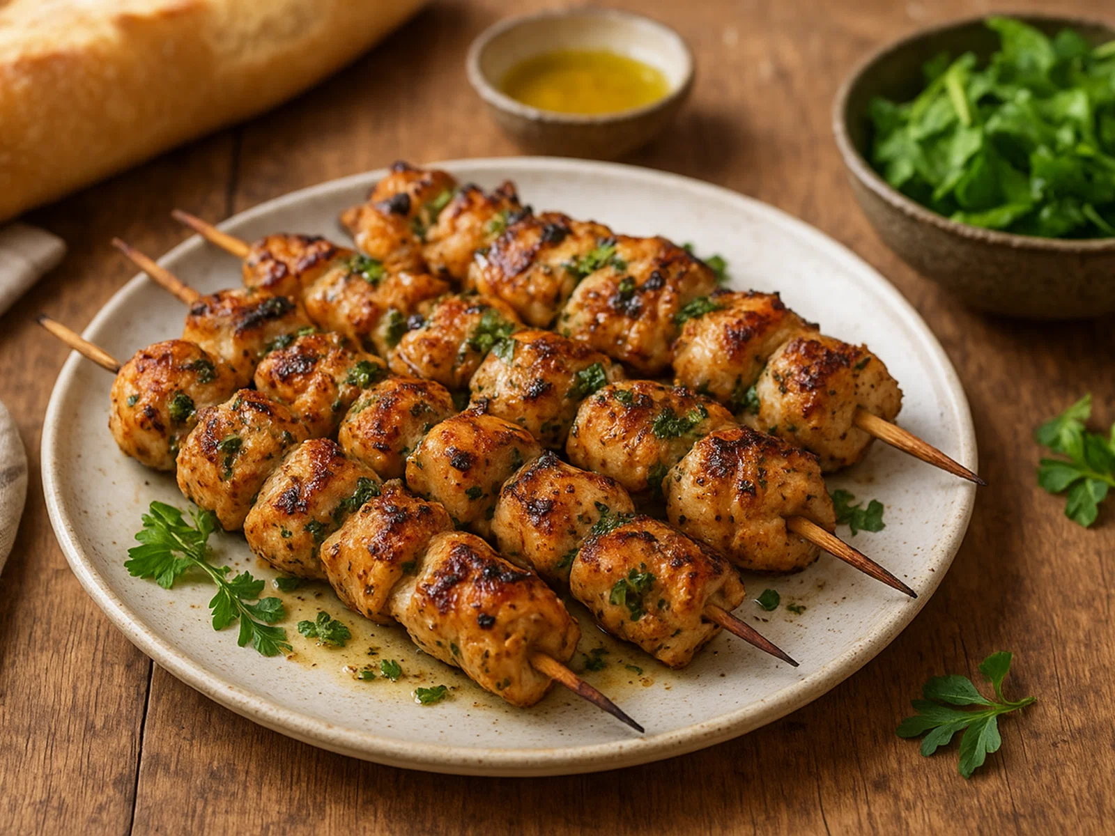 Brochettes de Poulet – französische Hähnchenspieße vom Grill