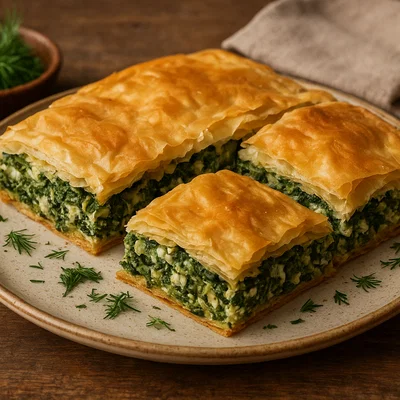 Spanakopita – Griechischer Spinat-Feta-Strudel