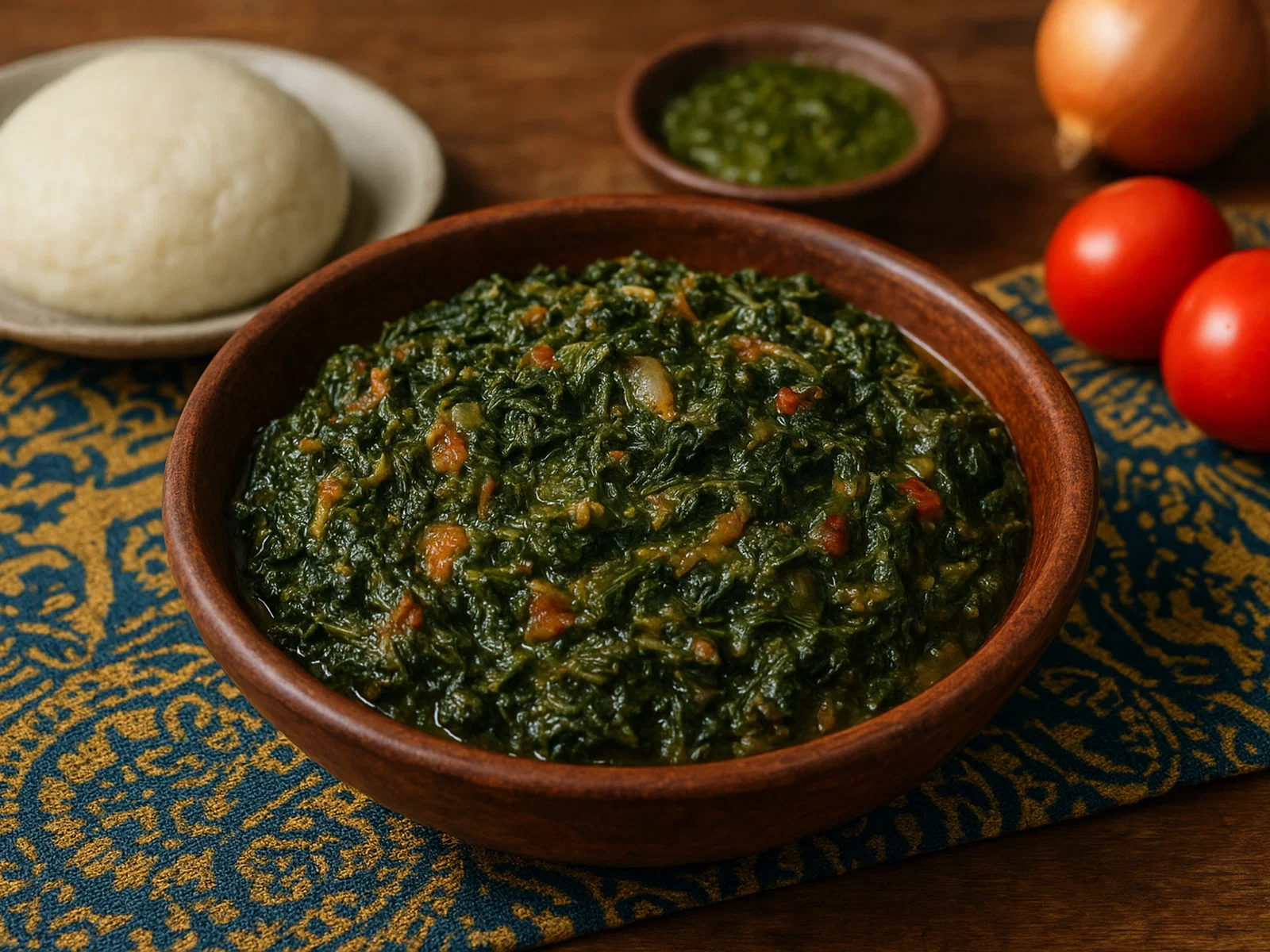 Pondu (Saka-Saka) – geschmorte Maniokblätter aus dem Kongo