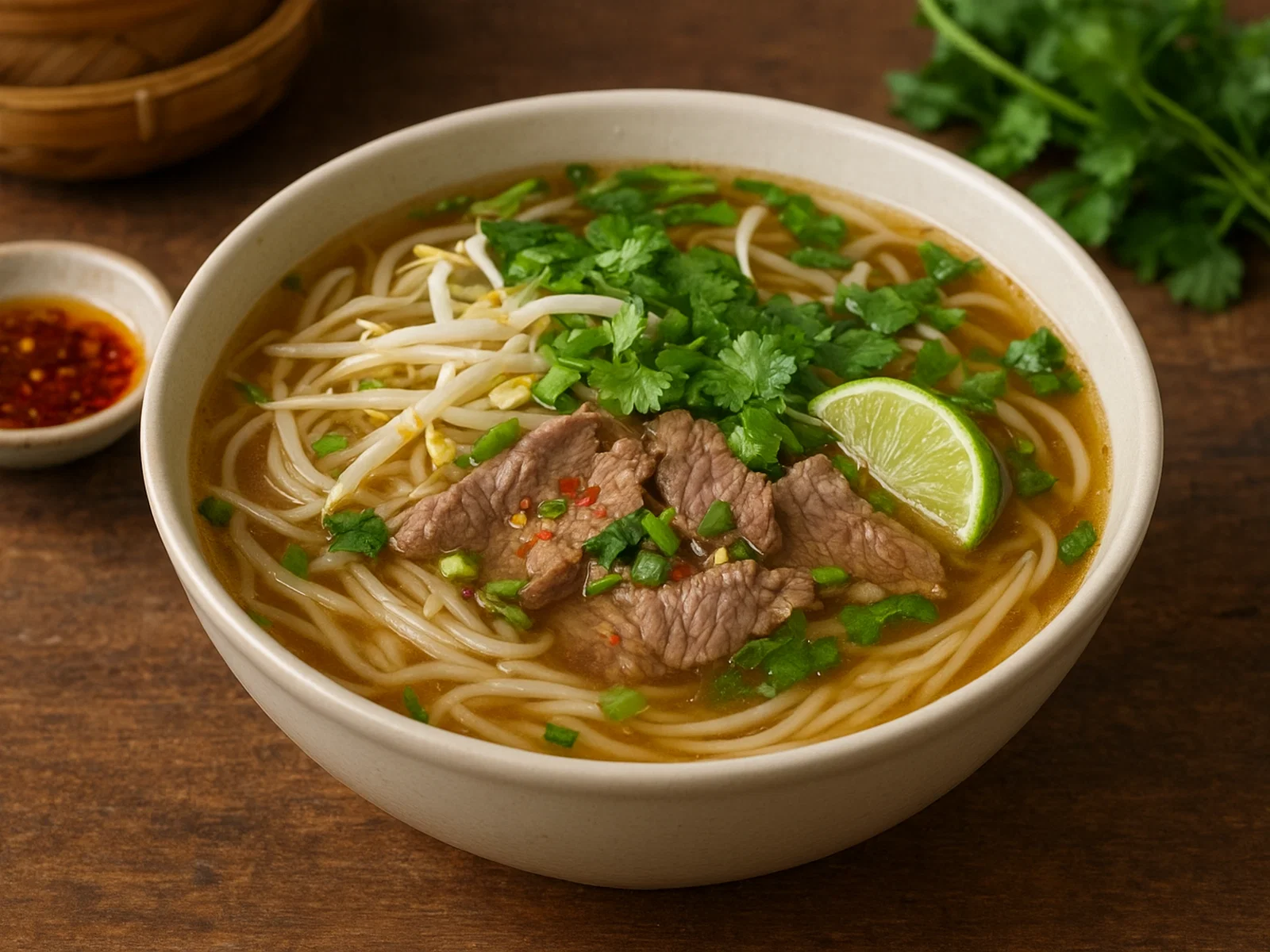 Kuy Teav – Kambodschanische Reisnudelsuppe mit Rindfleisch
