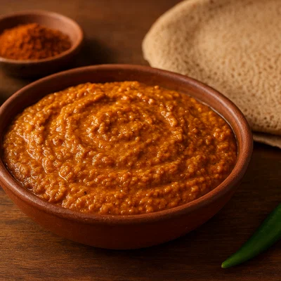 Äthiopisches Kitaba (würziger Erdnuss-Dip)
