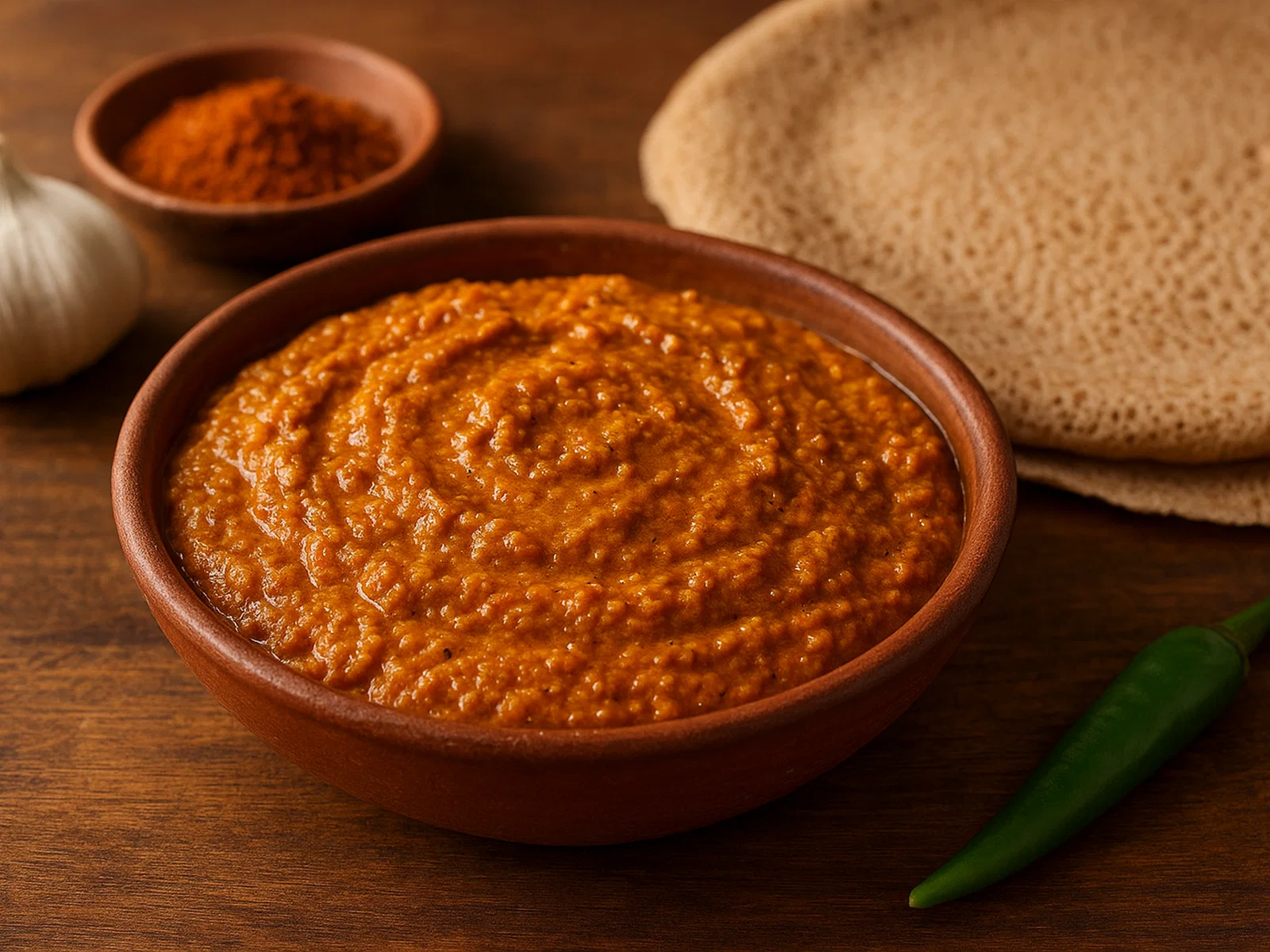Äthiopisches Kitaba (würziger Erdnuss-Dip)