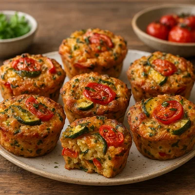 Herzhafte Gegrillte Gemüse-Muffins mit Kräutern