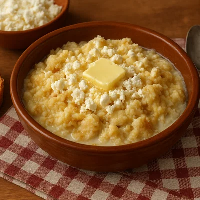 Traditionelle Popara mit Käse