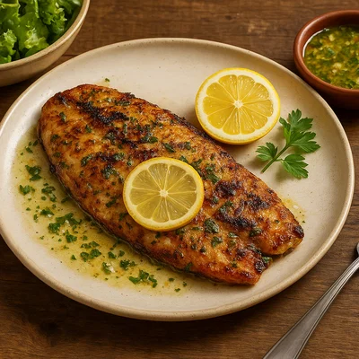 Gegrillter Riff-Fisch mit Zitronen-Knoblauch-Marinade