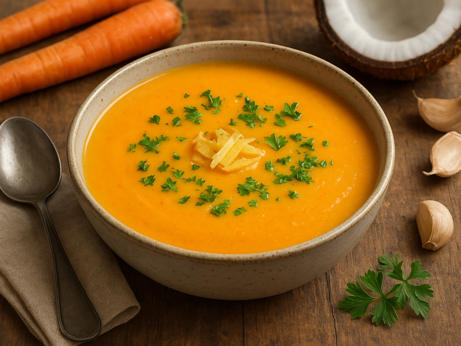 Karottensuppe mit Kokosmilch