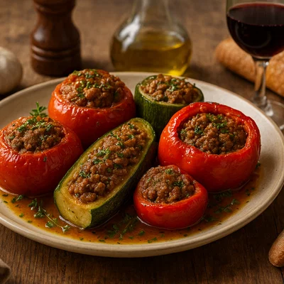 Provenzalische Farcis (Gefülltes Gemüse aus dem Ofen)