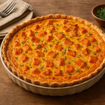 Herzhafte Kürbisquiche mit Thymian