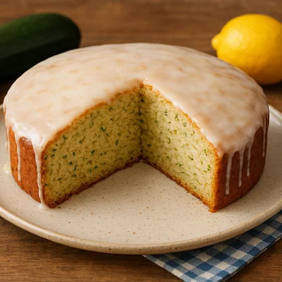 Zucchinikuchen mit Zitronenglasur