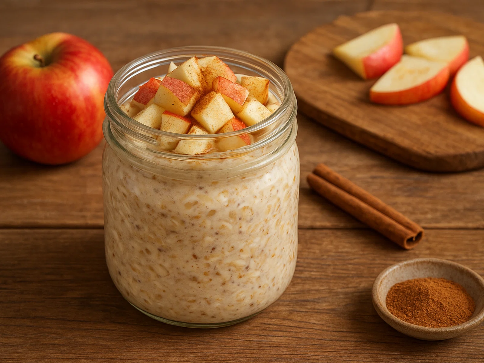 Overnight Oats mit Apfel und Zimt