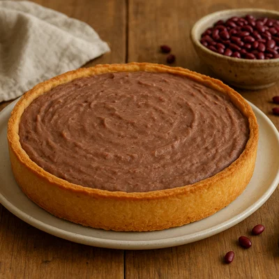 Rote Bohnen Torte mit knusprigem Mürbeteigboden