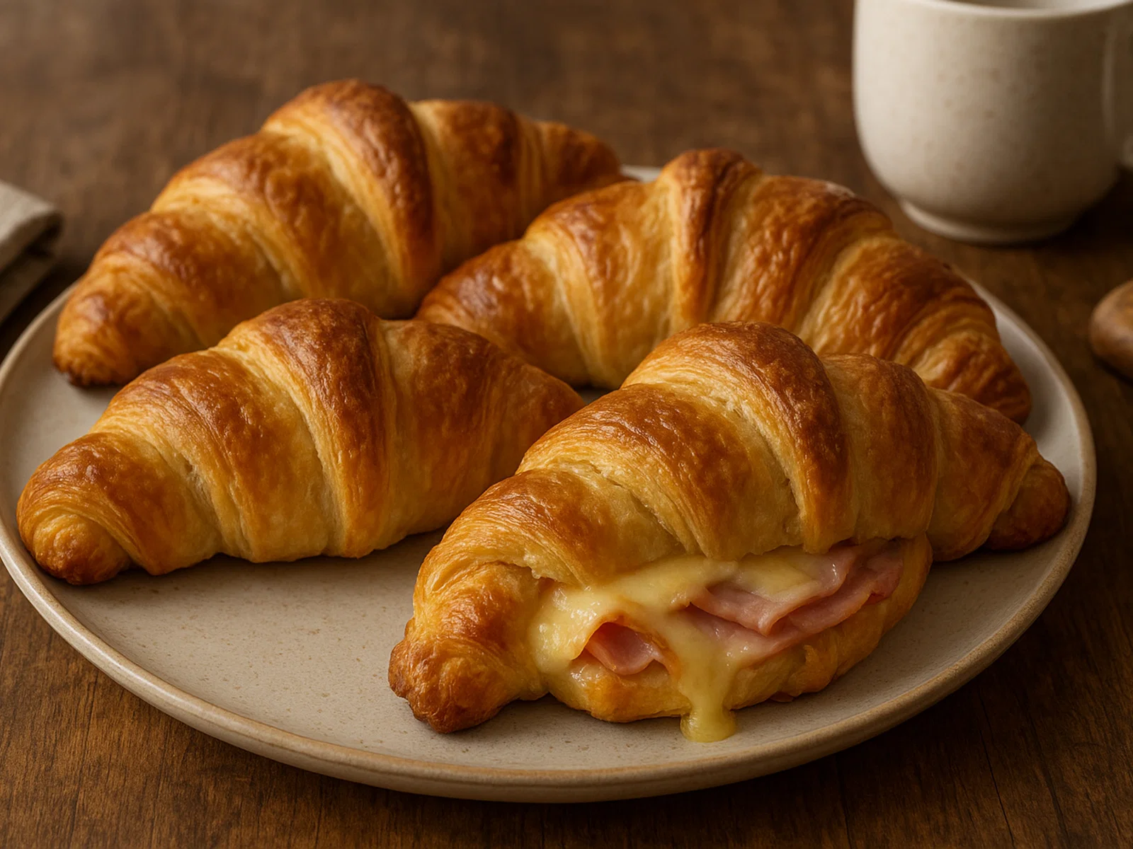 Käse-Schinken-Croissants