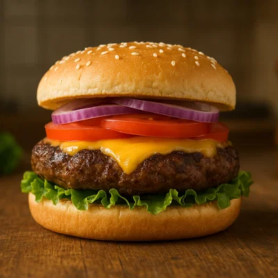Klassischer Rindfleisch-Burger